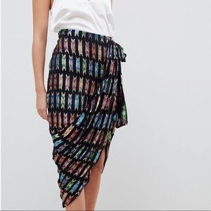 Multi Color Wrap Skirt
